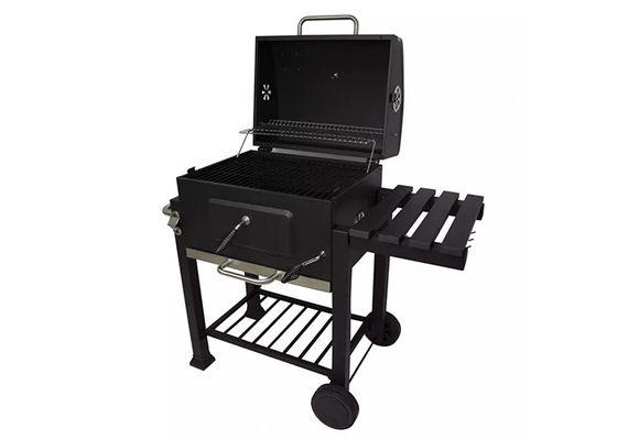 22 Inch Freestanding Charcoal Grills Bbq Trolley With Handle Side Table For Restaurant Cafe