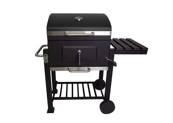 22 Inch Freestanding Charcoal Grills Bbq Trolley With Handle Side Table For Restaurant Cafe