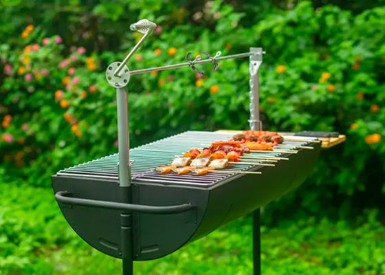 Simple Charcoal Grill Bbq Barbecue Easy To Use Half Oil Drum Outdoor Barbecue