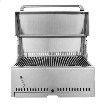 32.4" Stainless Steel Built In Charcoal Grill For Outdoor Kitchen And Smoker