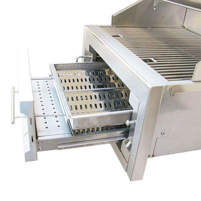 32.4" Stainless Steel Built In Charcoal Grill For Outdoor Kitchen And Smoker