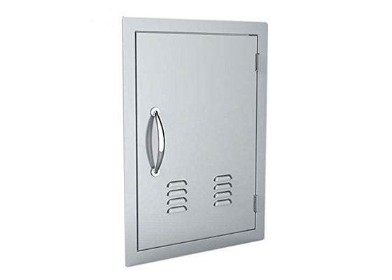 Silver Black Bbq Access Doors Cabinet Bbq Island Component Vented 20" X 14"