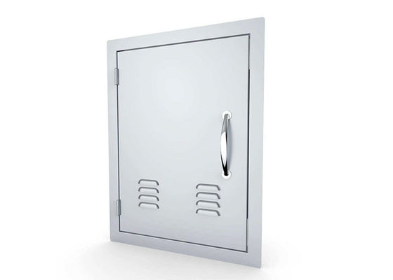 Silver Black Bbq Access Doors Cabinet Bbq Island Component Vented 20" X 14"