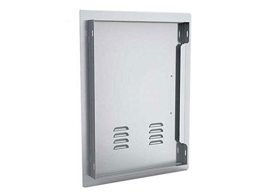 Silver Black Bbq Access Doors Cabinet Bbq Island Component Vented 20" X 14"