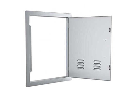 Silver Black Bbq Access Doors Cabinet Bbq Island Component Vented 20" X 14"