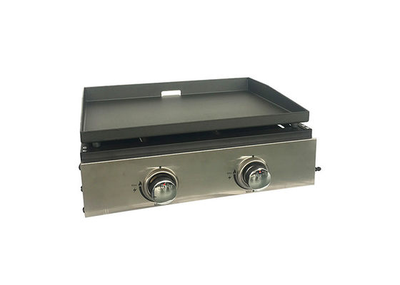 20 Inch 2 Burner Freestanding Gas Griddles BBQ Tabletop Portable Kitchen Smokeless