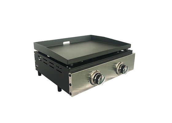 20 Inch 2 Burner Freestanding Gas Griddles BBQ Tabletop Portable Kitchen Smokeless