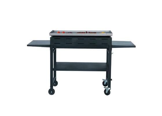 4 Burner Gas Griddle Grill Outdoor Flat Top Cart Portable Tabletop Barbecue Gas Grill