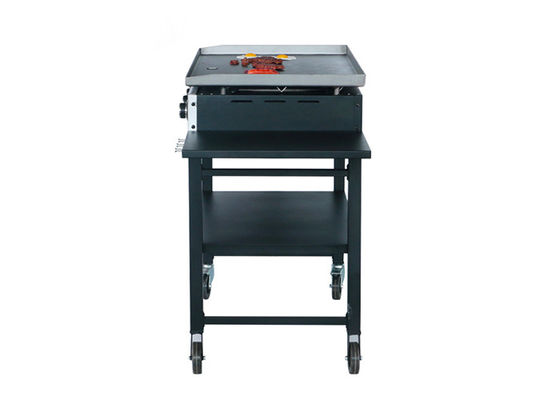 4 Burner Gas Griddle Grill Outdoor Flat Top Cart Portable Tabletop Barbecue Gas Grill