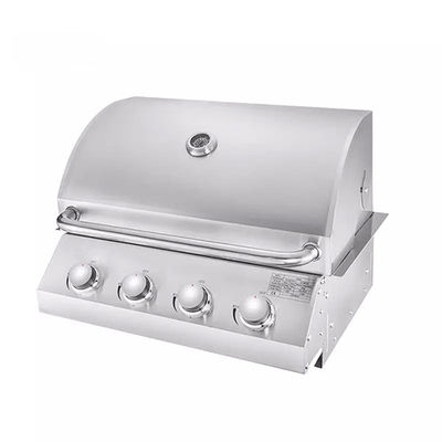 26 Inch 4 Burner Gas Grill Built In Barbecues Grills Bbq With Side Burner