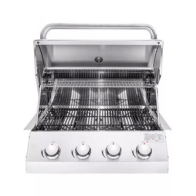 26 Inch 4 Burner Gas Grill Built In Barbecues Grills Bbq With Side Burner