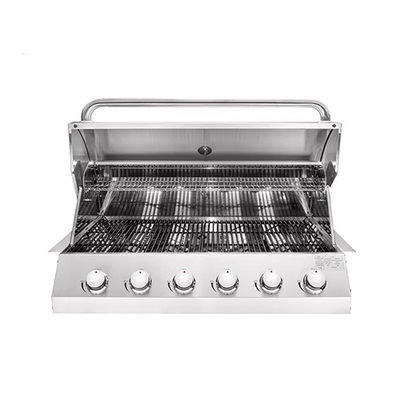 6 Burner Built In Bbq Gas Grill With Side Burner And Rotisserie 38 Inch