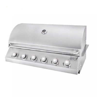 6 Burner Built In Bbq Gas Grill With Side Burner And Rotisserie 38 Inch