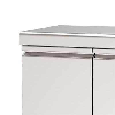 Outdoor Bbq Trolley Stainless Steel Storage Cabinet With Wheels 4 Garden TLGTOF041