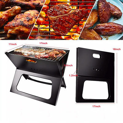Stainless Steel Portable Folding Charcoal Bbq Grill Portable Mini X Shape Table 17.7"