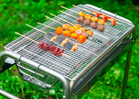 Small Portable Charcoal Bbq Grill For Camping Outdoor Backyard Household Simple 35.24"
