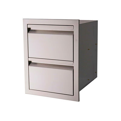 Outdoor Built In Bbq Drawers And Doors Double Storage 22"