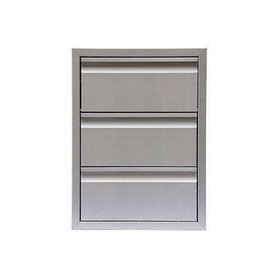 Custom Stainless Steel Bbq Doors And Drawers For Outdoor Kitchens Flush Mount 68 Lbs