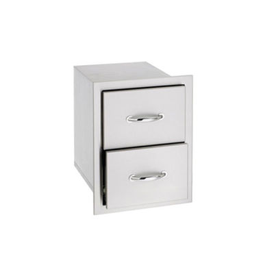 Stainless Steel Grill Drawers BBQ Outdoor Kitchen Cabinet Triple Storage 27.7"