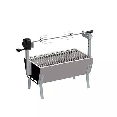 Stainless Steel Charcoal Bbq Grill With Rotisserie Spit Roast 125lb Capacity