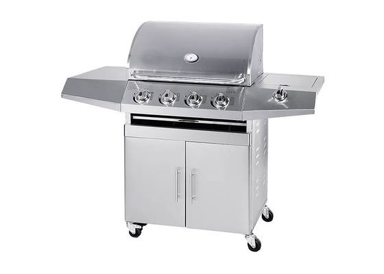 4 Burner Freestanding Gas Griddle BBQ Grill Stainless Steel 430 25 Inch