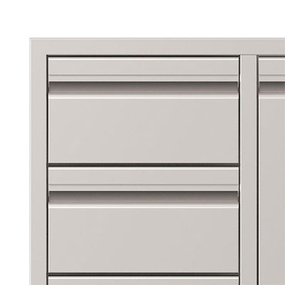 Stainless Steel Drawer Door Combo Trash Bin With Triple Drawer TLDDOI031