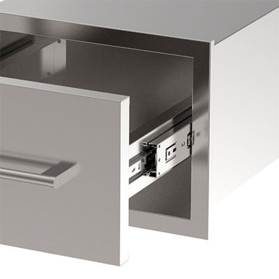 Warming BBQ Storage Drawers Built In 15 Inch Outdoor Single Drawer