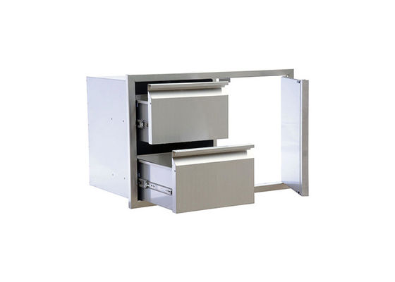 68.3 Lbs Outdoor Kitchen Door Drawer Combo Cooking Bbq Grill Island Built In Two Drawers