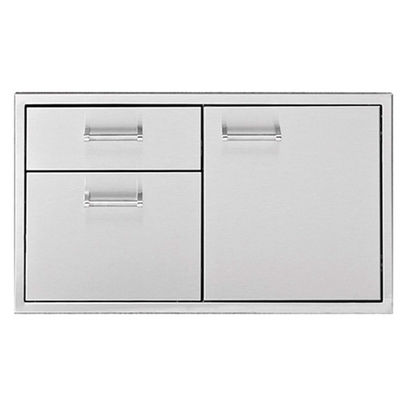 32.8" Outdoor Kitchen Door Drawer Combo Built In BBQ Grill Cabinet Set