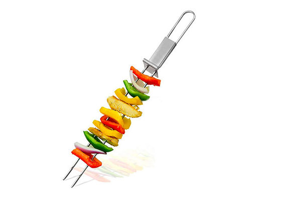 chicken Barbeque Grill Accessories bbq Grill Skewers Slider Reusable Metal Kebab Sticks