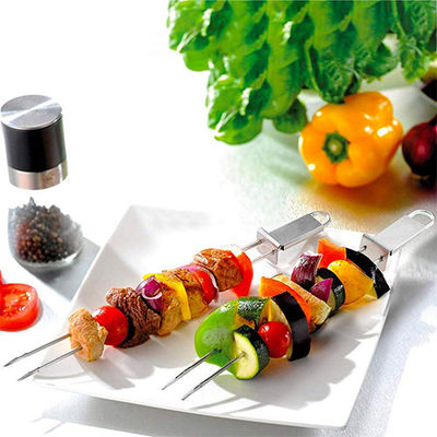 chicken Barbeque Grill Accessories bbq Grill Skewers Slider Reusable Metal Kebab Sticks
