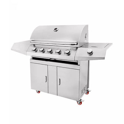 30" Freestanding Gas Grills And Oven Built In Outdoor 5 1 Burners Smokeless