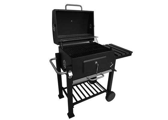 36 Inch Freestanding Charcoal Grills And Smoker Combo Trolley Rectangular Tabletop