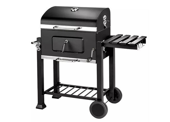 36 Inch Freestanding Charcoal Grills And Smoker Combo Trolley Rectangular Tabletop