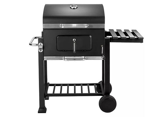 36 Inch Freestanding Charcoal Grills And Smoker Combo Trolley Rectangular Tabletop
