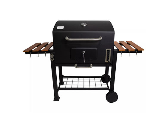 30 Inch Bbq Freestanding Charcoal Grills With Side Burner Tables Cover Smoker Combo
