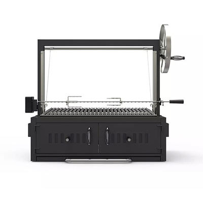 Outdoor Drop In Charcoal Grills Bbq Built In Smoker Roasting Machine Metal Roaster 50.3"