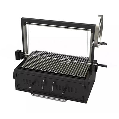 Outdoor Drop In Charcoal Grills Bbq Built In Smoker Roasting Machine Metal Roaster 50.3"