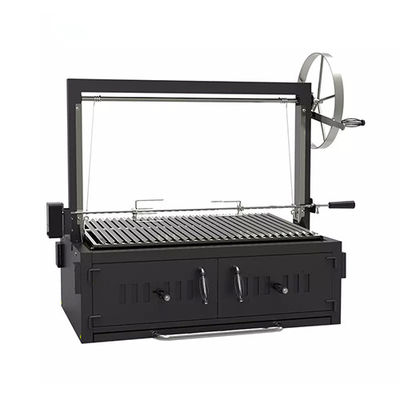 Outdoor Drop In Charcoal Grills Bbq Built In Smoker Roasting Machine Metal Roaster 50.3"
