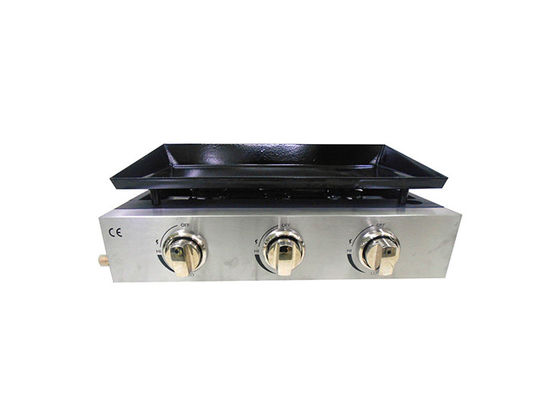 Propane Freestanding Gas Griddles Outdoor Teppanyaki Flat Top Grill 3 Burner