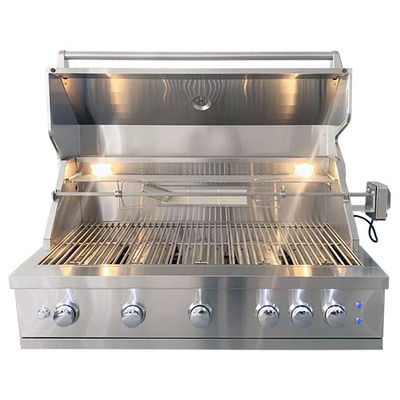 Outdoor Barbeque Gas Grills Indoor Table Top Small With Led Light  2 Burner