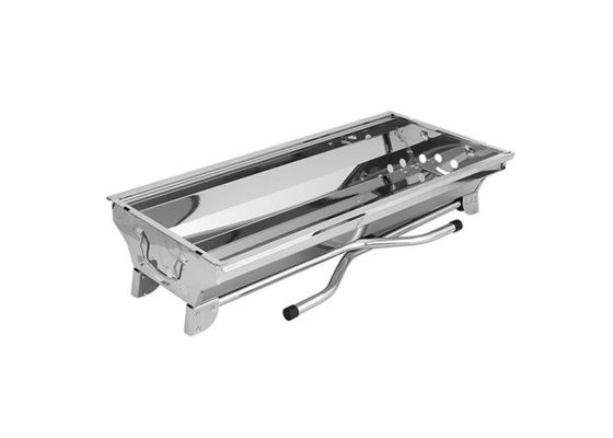 Stainless Steel Collapsible Charcoal Grills Table Top Tool Handle Folding Cooking Outdoor