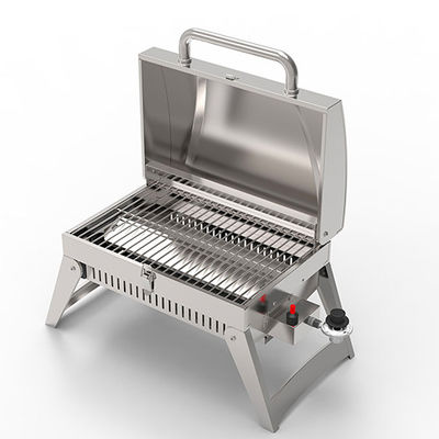 Camp Portable Gas Grill And Stove Tabletop Barbecue 1 Burner 26.8" X 17" X 15"