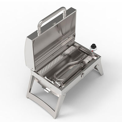 Camp Portable Gas Grill And Stove Tabletop Barbecue 1 Burner 26.8" X 17" X 15"