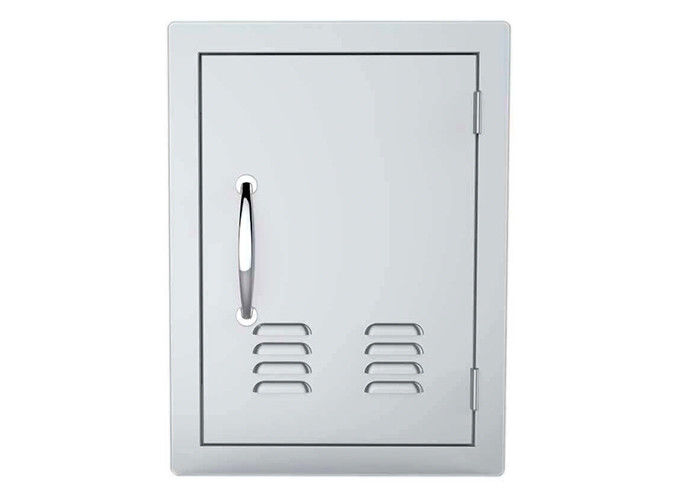 Silver Black Bbq Access Doors Cabinet Bbq Island Component Vented 20" X 14"