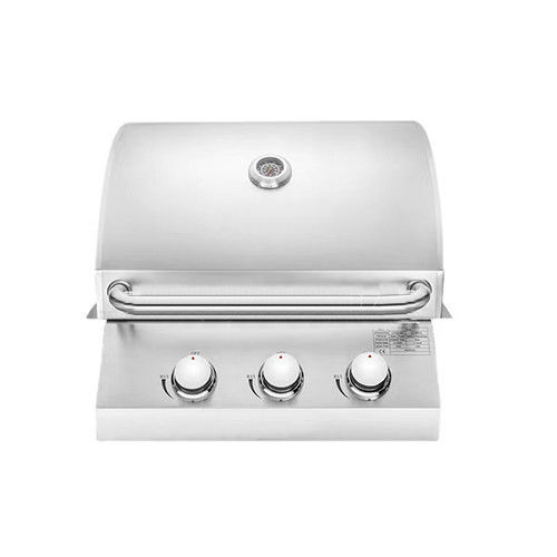 3 Burner Built In Gas Bbq Grill Restaurant 24 Inch Outdoor Stainless Steel 304