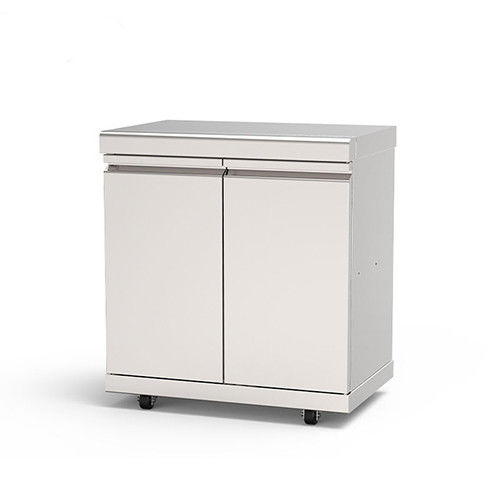 Outdoor Bbq Trolley Stainless Steel Storage Cabinet With Wheels 4 Garden TLGTOF041