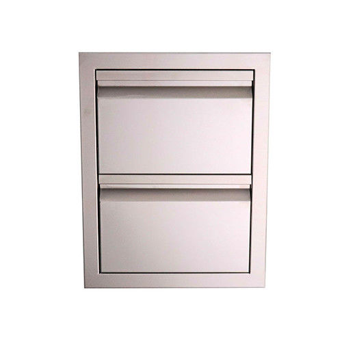 Outdoor Built In Bbq Drawers And Doors Double Storage 22"