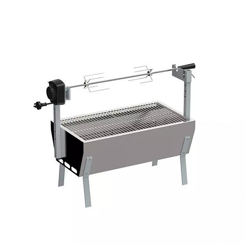 Stainless Steel Charcoal Bbq Grill With Rotisserie Spit Roast 125lb Capacity