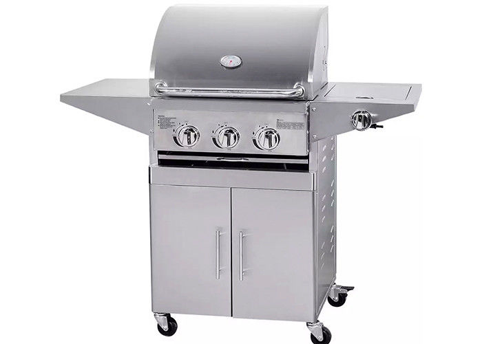 3 Burner Free Standing Side Burner Stand Alone Gas Grill 50 Inch Outdoor